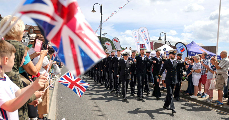 A military parade during Armed Forces Day 2022