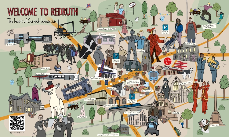Redruth Town Centre map