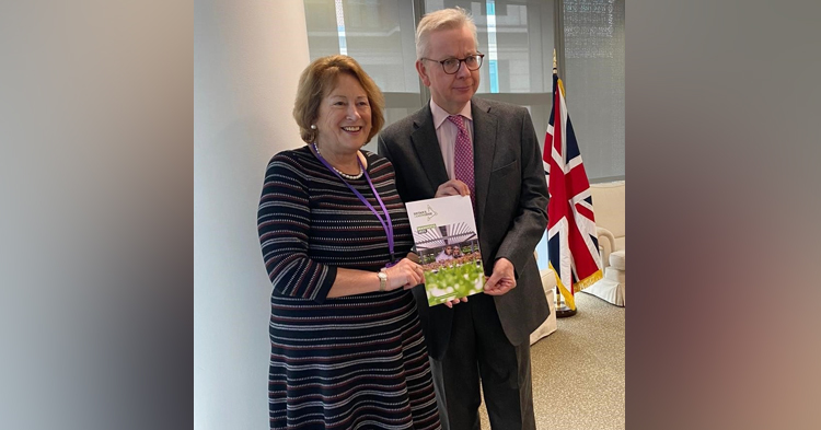 Cllr Linda Taylor with Michael Gove