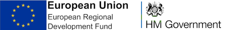 ERDF and HM Government logos