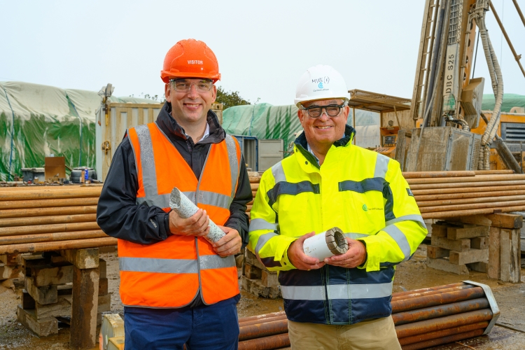 Cllr Louis Gardner (left), Cornwall Council portfolio holder for economy and Mike King, Southwest Business Development and Government Relations Manager at Cornish Lithium.