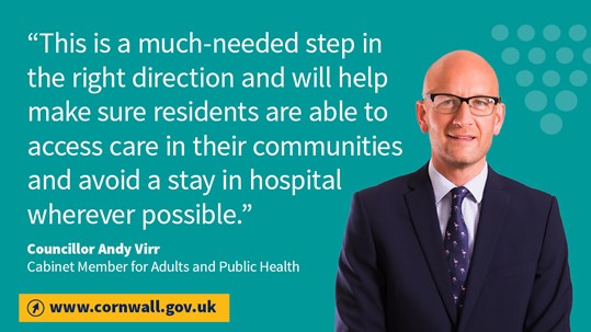 Picture of Cllr Andy Virr with quote