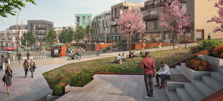 Langarth Garden Village artists impression
