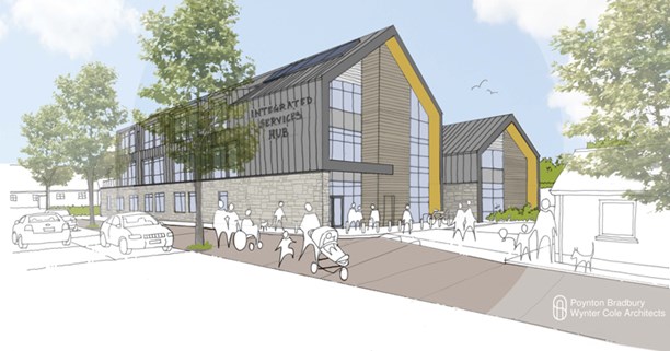 An illustration of the Liskeard Integrated Services Hub