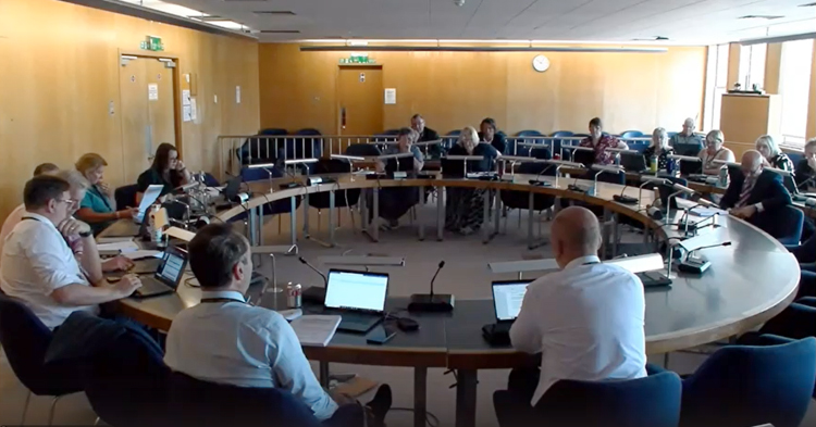 Still image from the Cabinet committee meeting held on June 14, 2023