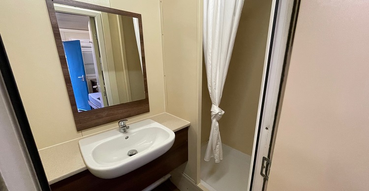 The inside of one of the cabins in Camborne
