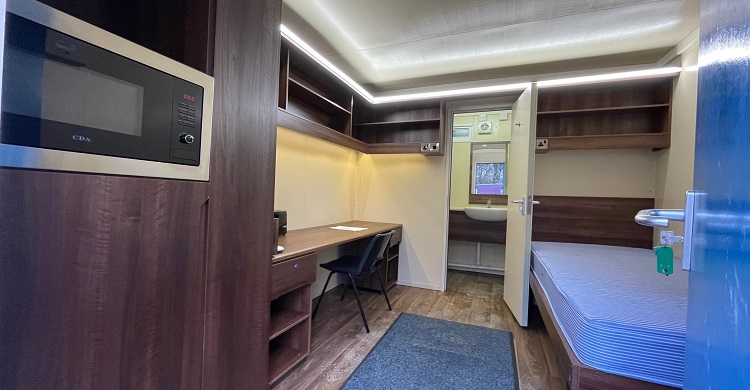 Image showing the inside of one of the cabins in Camborne