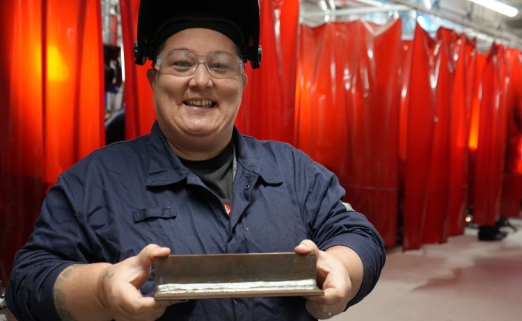 photo of Leanne on her course
