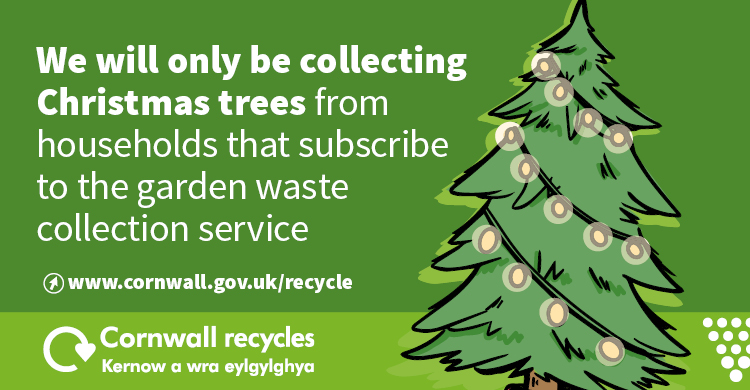 We will only be collecting Christmas trees from households that subscribe to the garden waste collections service