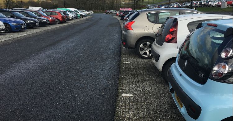 Image shows cars in a car park